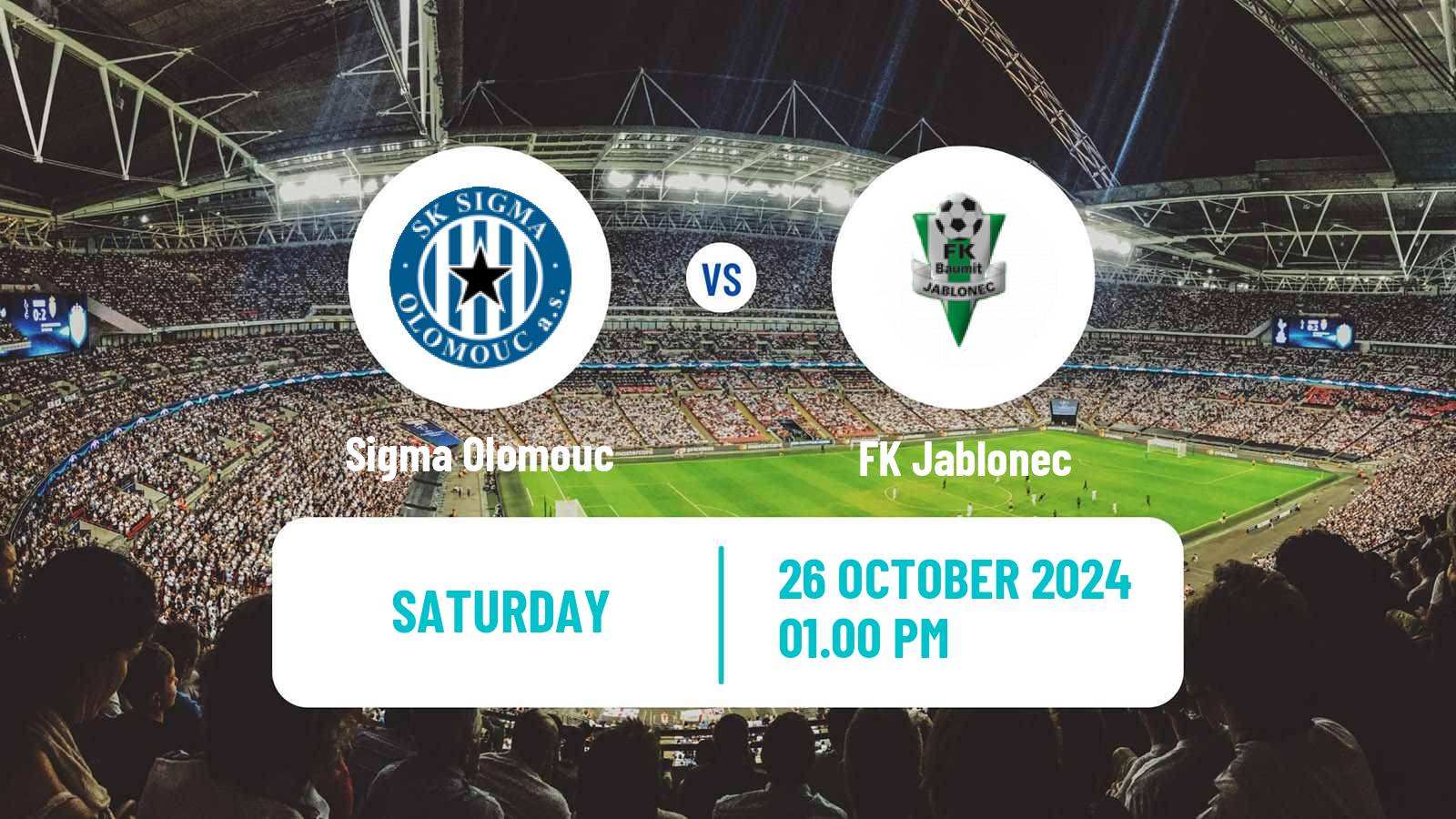 Soccer Czech 1 Liga Sigma Olomouc - Jablonec