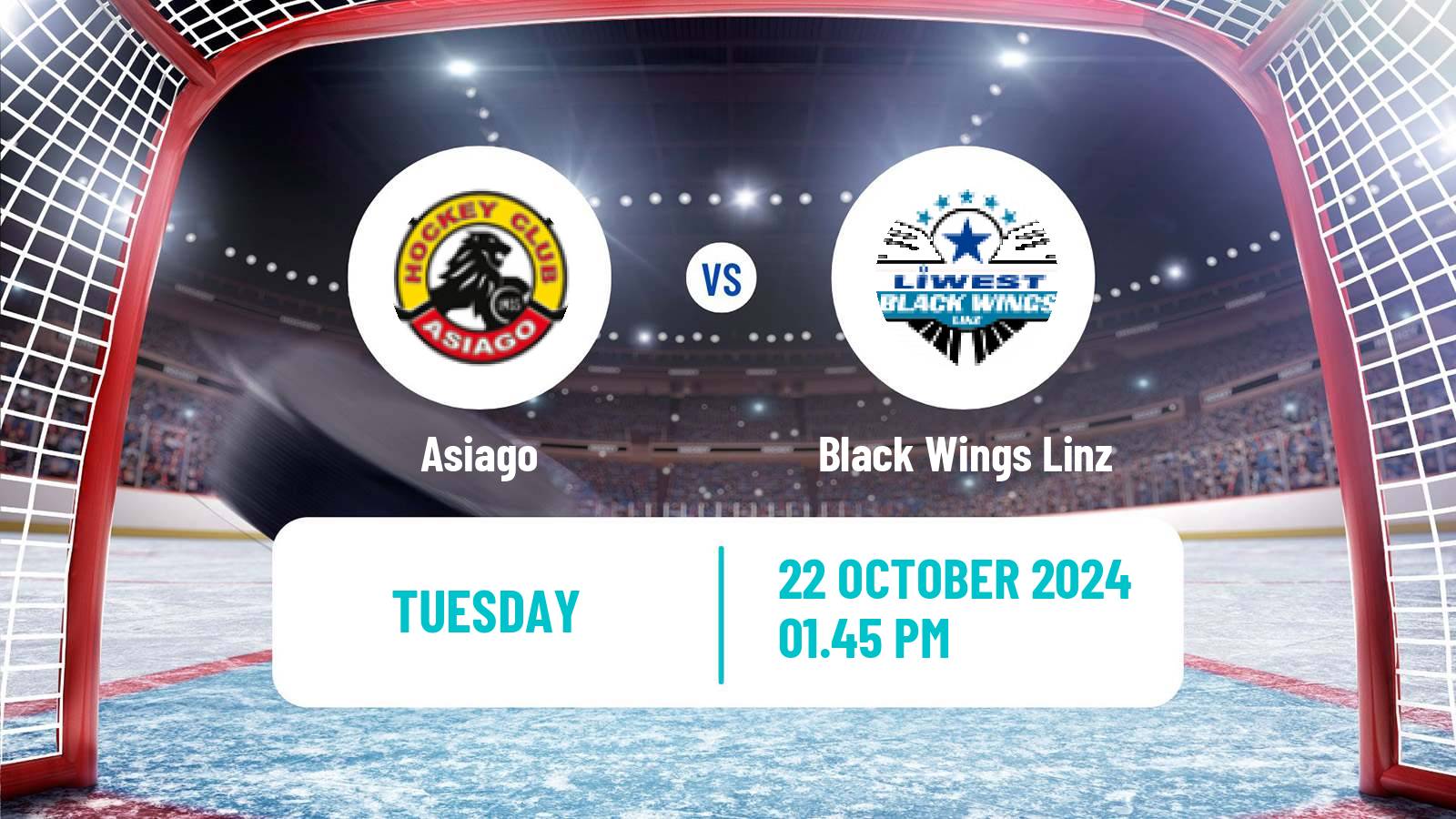 Hockey Austrian Ice Hockey League Asiago - Black Wings Linz