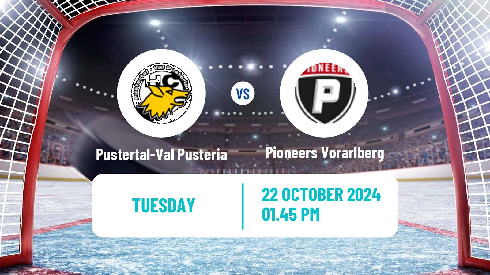 Hockey Austrian Ice Hockey League Pustertal-Val Pusteria - Pioneers Vorarlberg