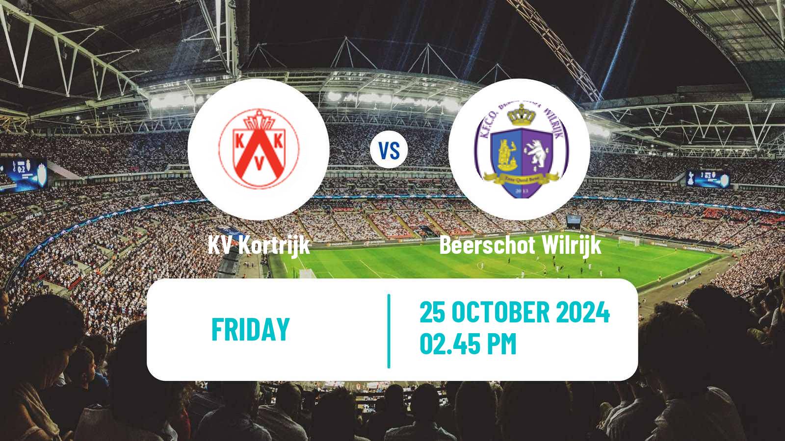 Soccer Belgian Jupiler Pro League Kortrijk - Beerschot Wilrijk