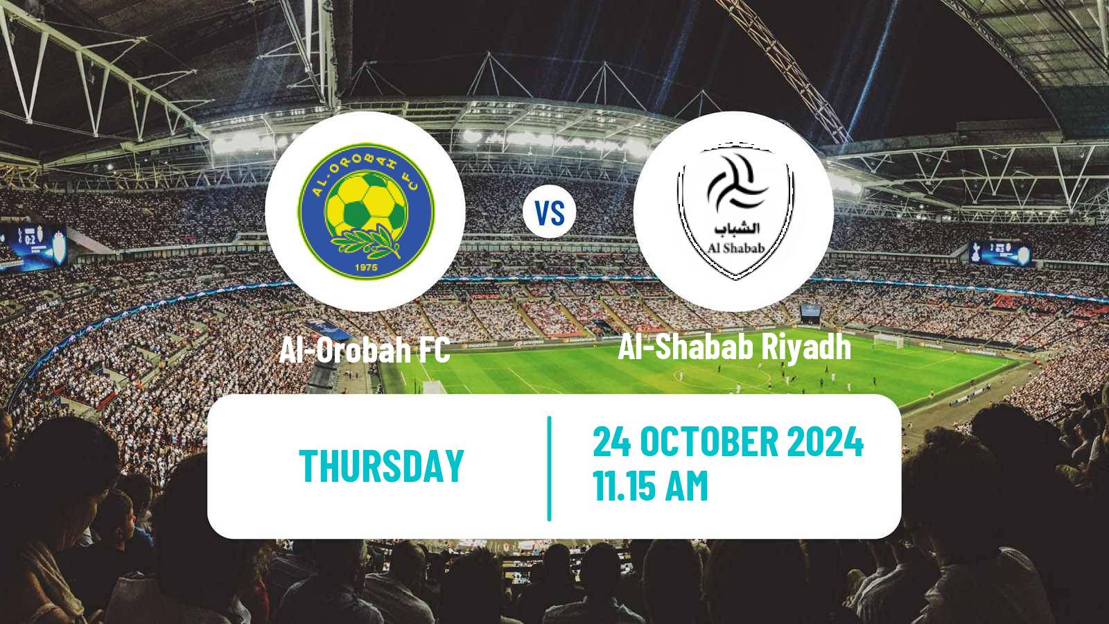 Soccer Saudi Professional League Al-Orobah - Al-Shabab Riyadh