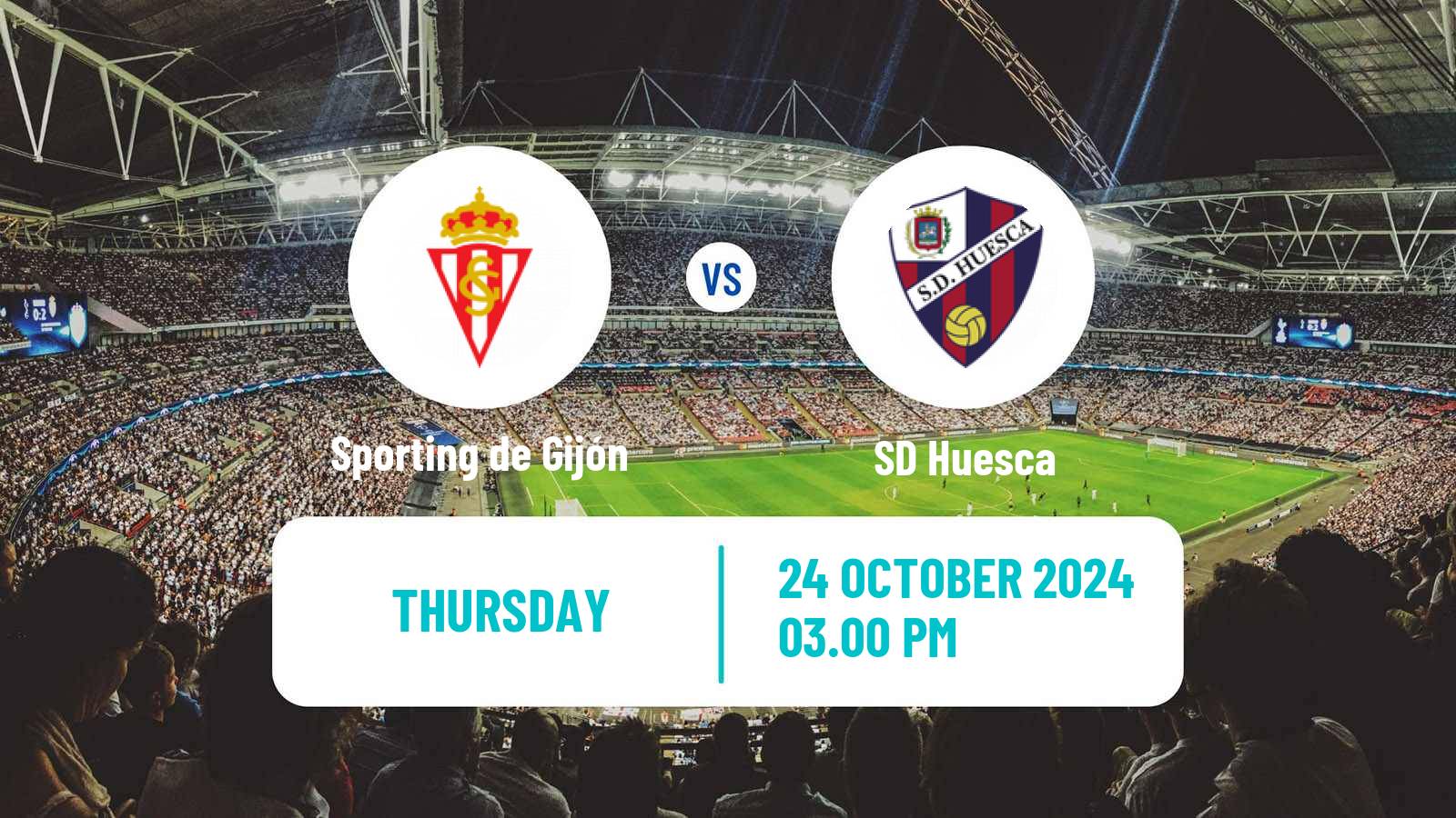 Soccer Spanish LaLiga2 Sporting de Gijón - Huesca