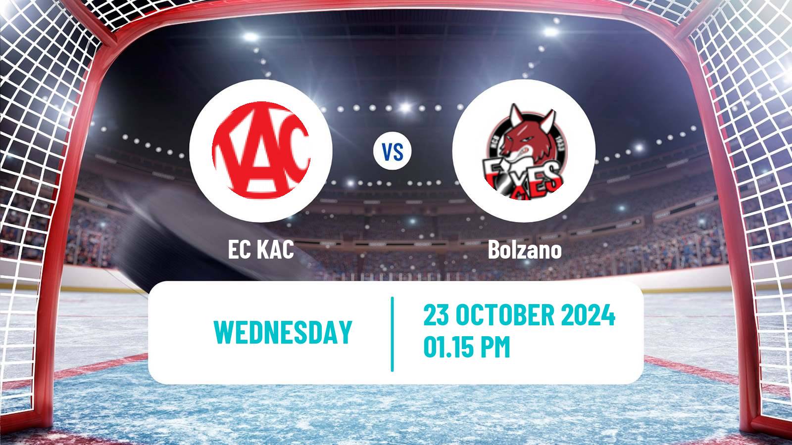 Hockey Austrian Ice Hockey League EC KAC - Bolzano