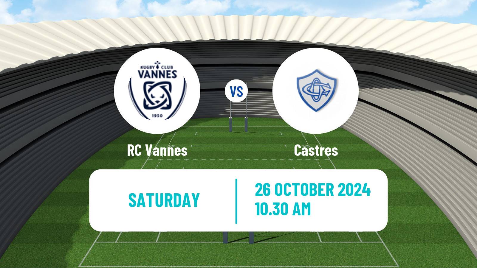 Rugby union French Top 14 Vannes - Castres