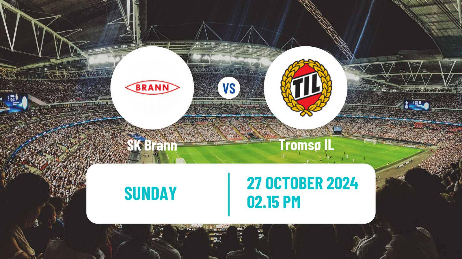 Soccer Norwegian Eliteserien Brann - Tromsø