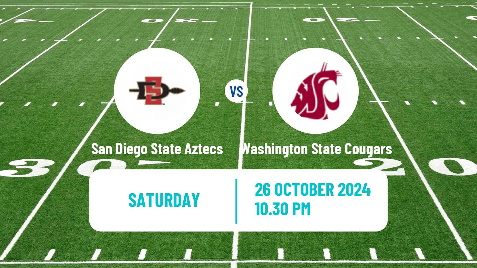 American football NCAA College Football San Diego State Aztecs - Washington State Cougars