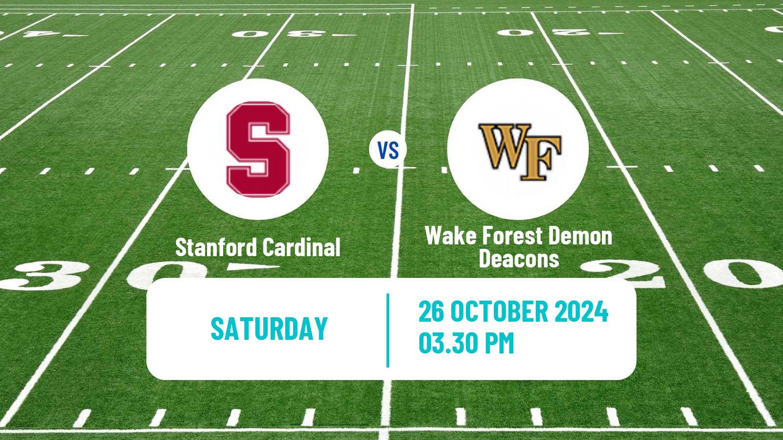 American football NCAA College Football Stanford Cardinal - Wake Forest Demon Deacons