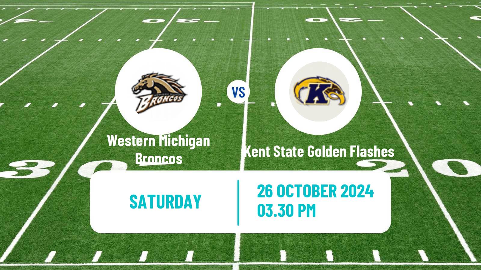 American football NCAA College Football Western Michigan Broncos - Kent State Golden Flashes