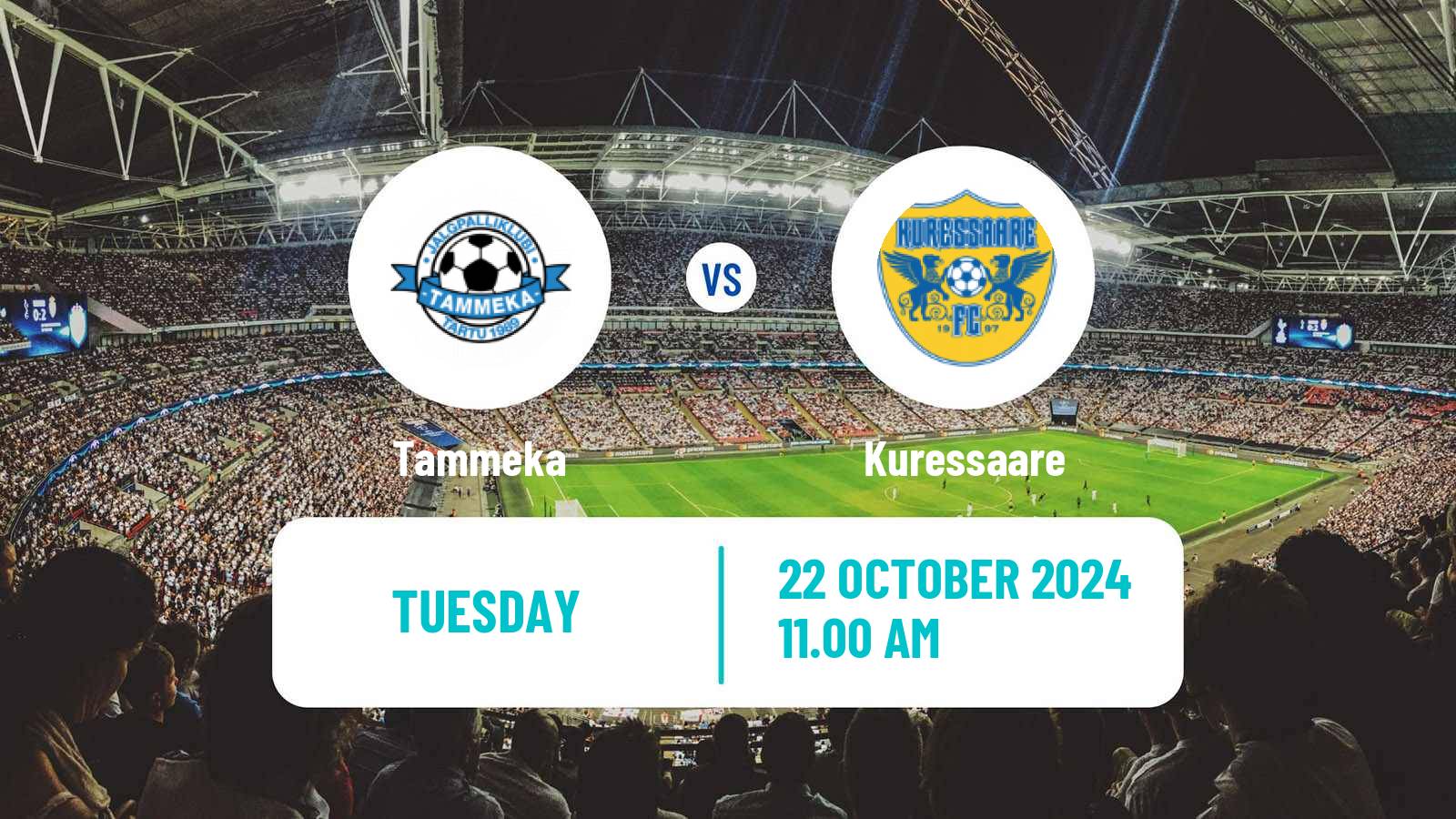 Soccer Estonian Meistriliiga Tammeka - Kuressaare