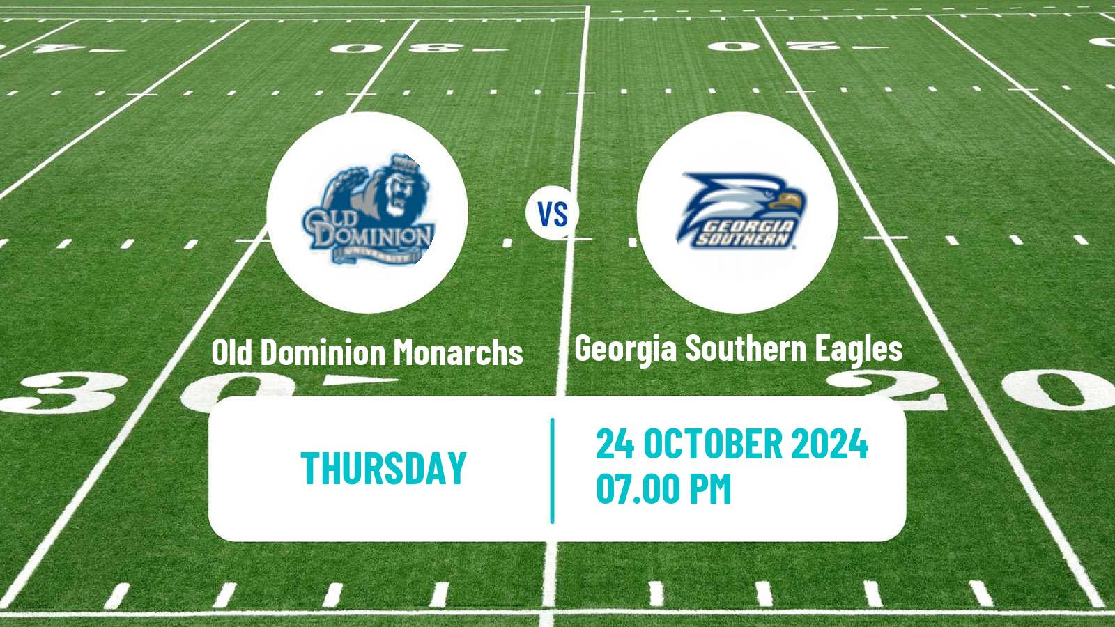 American football NCAA College Football Old Dominion Monarchs - Georgia Southern Eagles