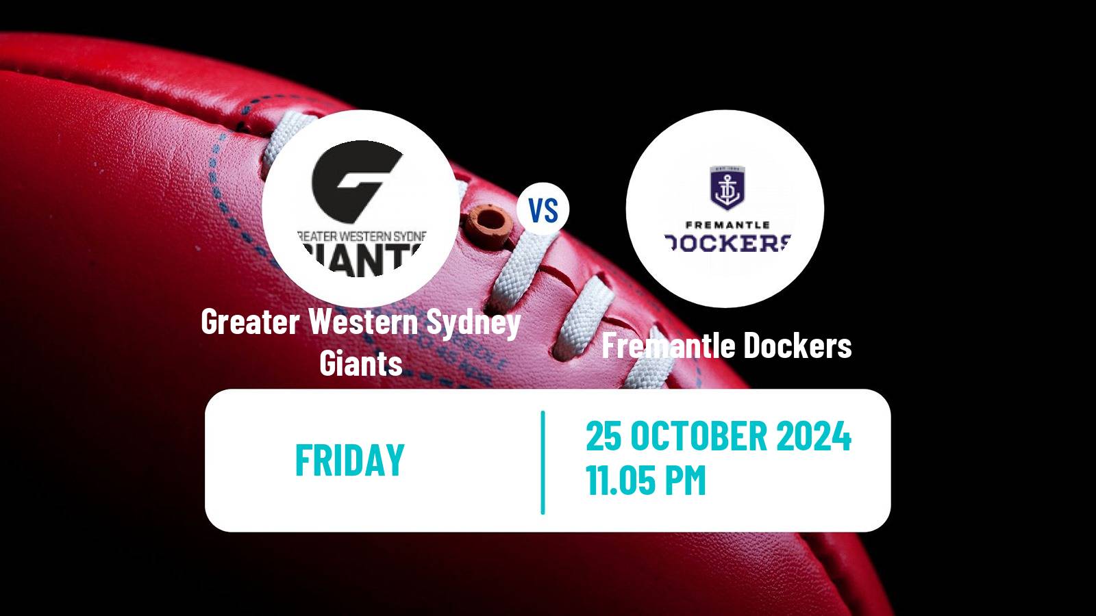 Aussie rules AFL Women Greater Western Sydney Giants - Fremantle Dockers