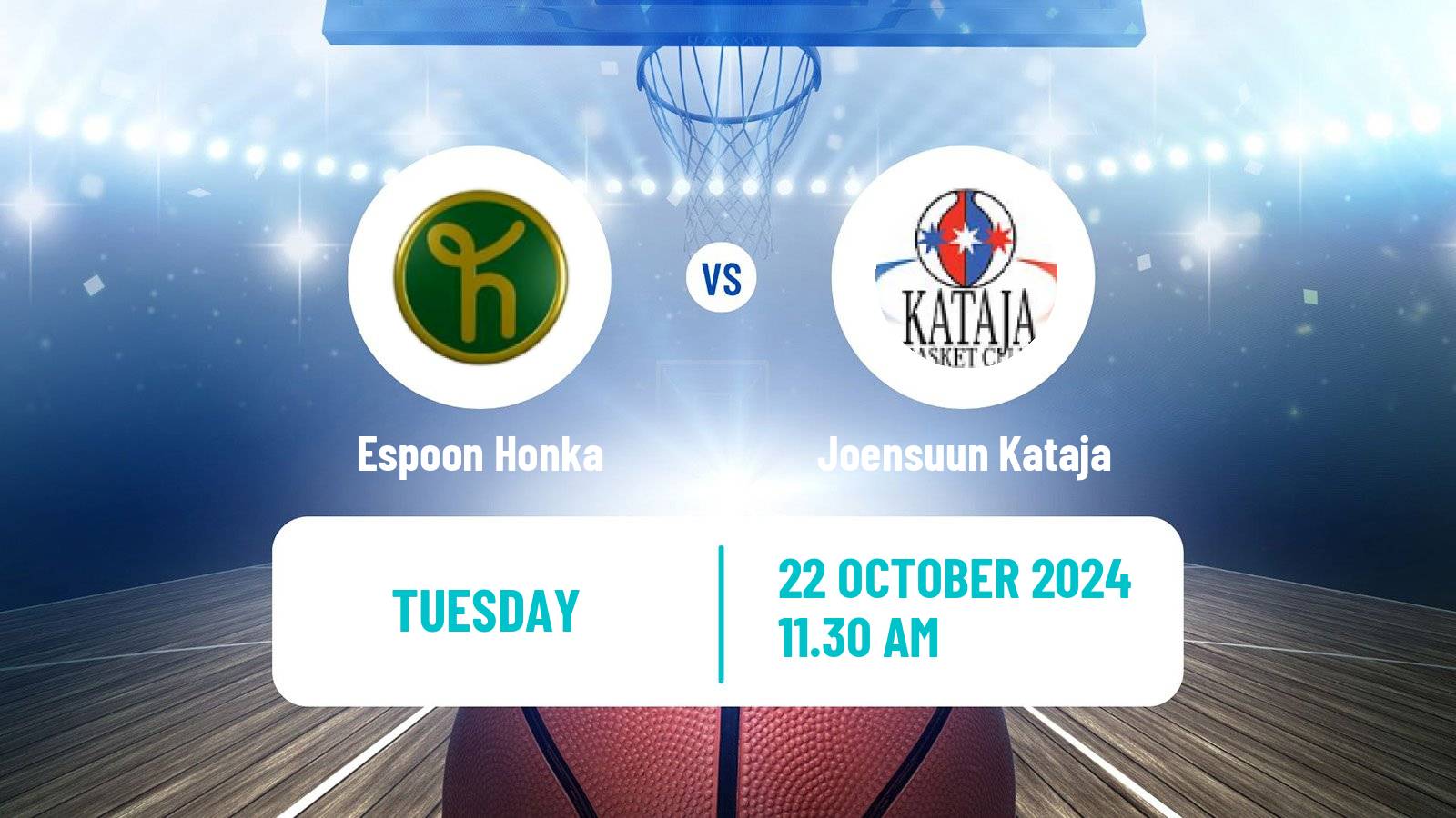 Basketball Finnish Korisliiga Espoon Honka - Joensuun Kataja