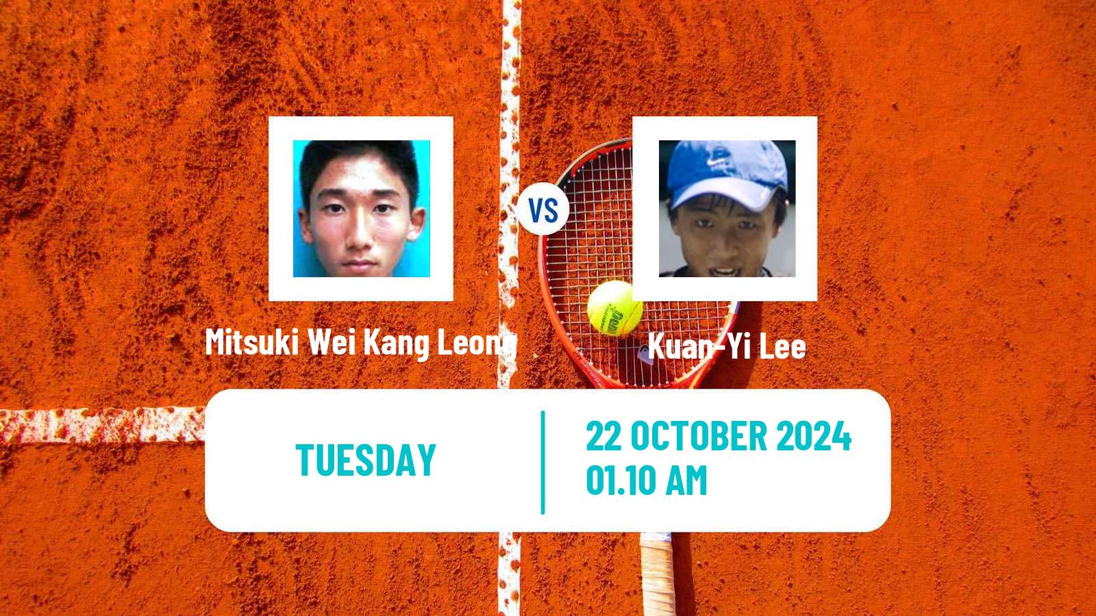 Tennis Taipei 2 Challenger Men Mitsuki Wei Kang Leong - Kuan-Yi Lee