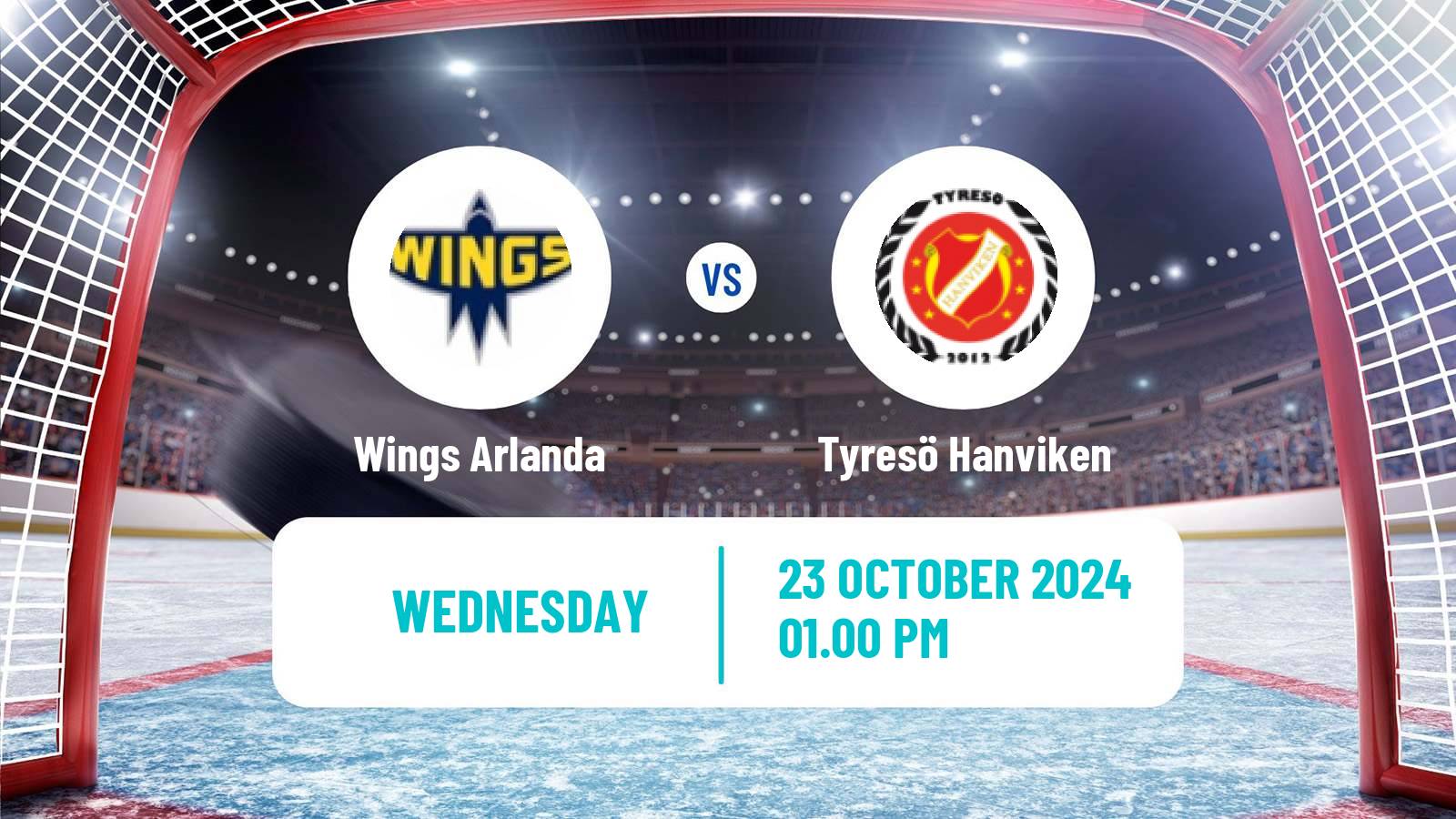 Hockey Swedish HockeyEttan Ostra Wings Arlanda - Tyresö Hanviken