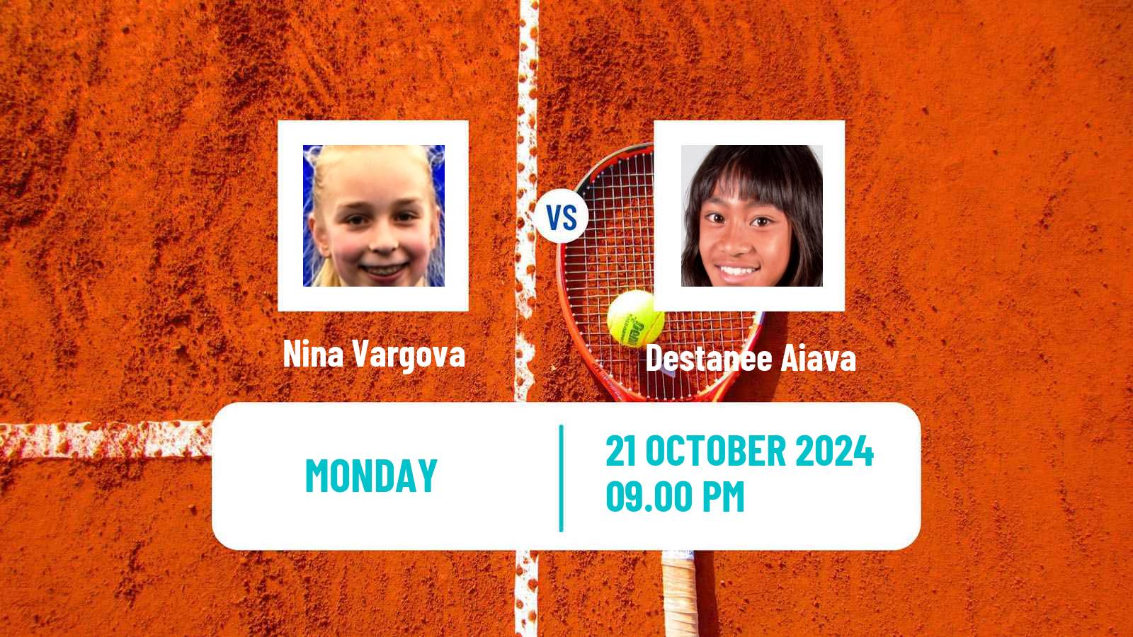 Tennis ITF W75 Playford Women Nina Vargova - Destanee Aiava