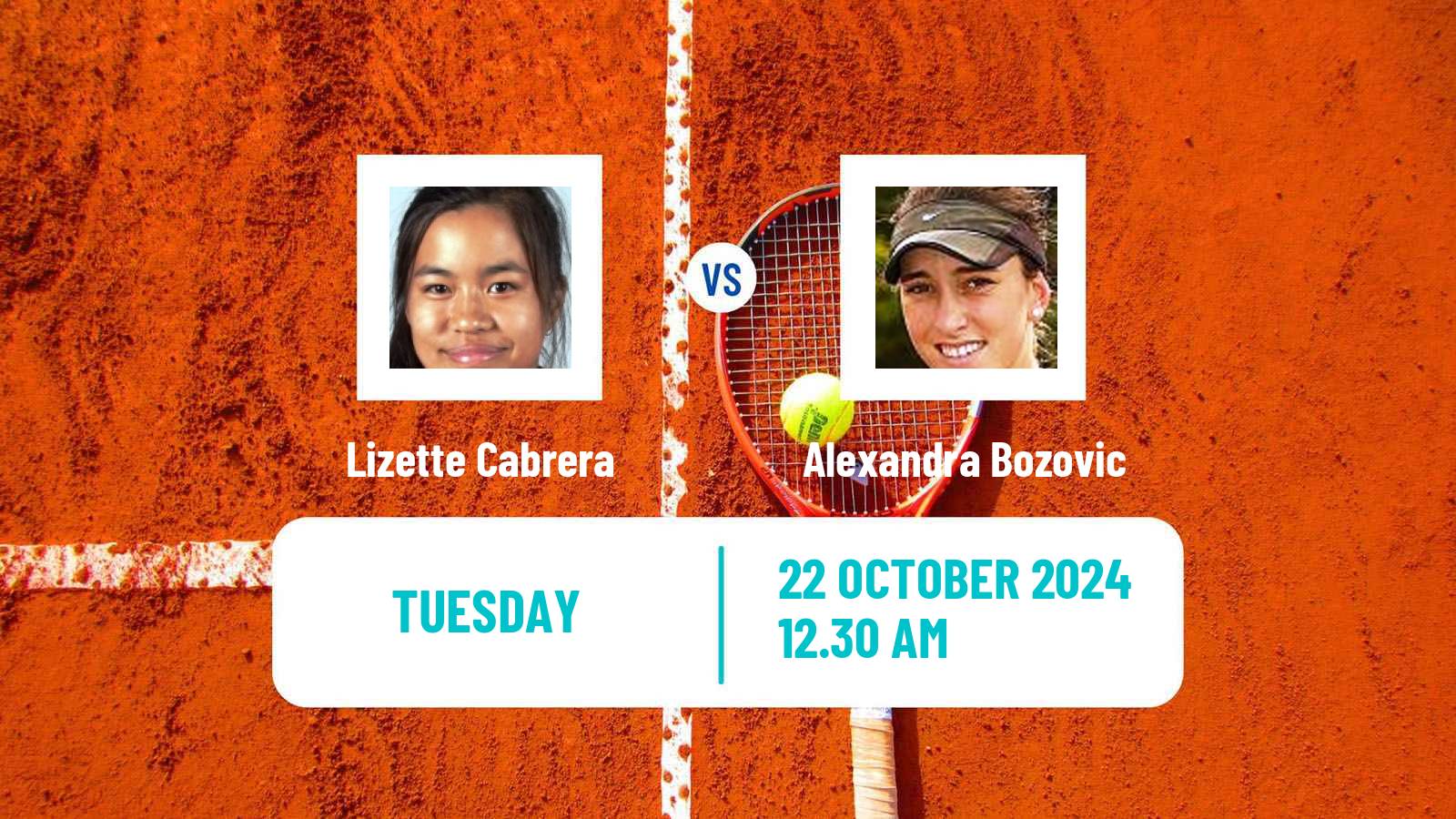 Tennis ITF W75 Playford Women Lizette Cabrera - Alexandra Bozovic