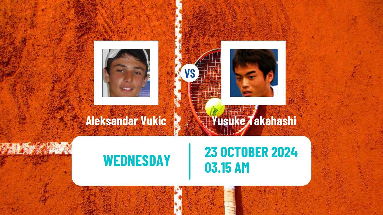 Tennis Taipei 2 Challenger Men Aleksandar Vukic - Yusuke Takahashi