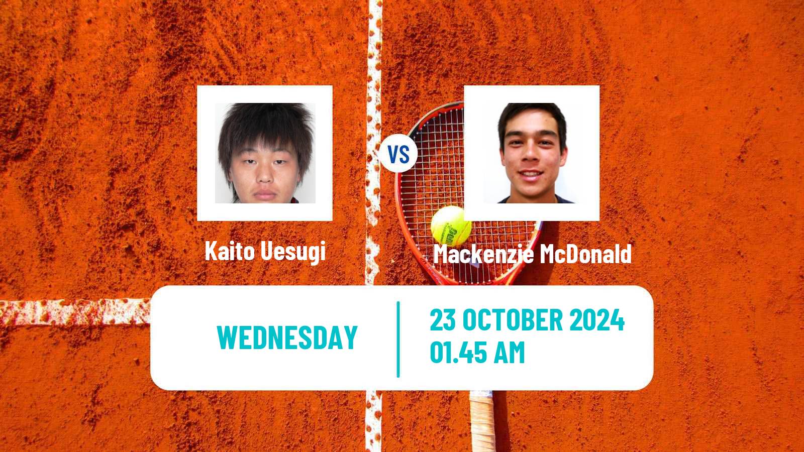 Tennis Taipei 2 Challenger Men Kaito Uesugi - Mackenzie McDonald