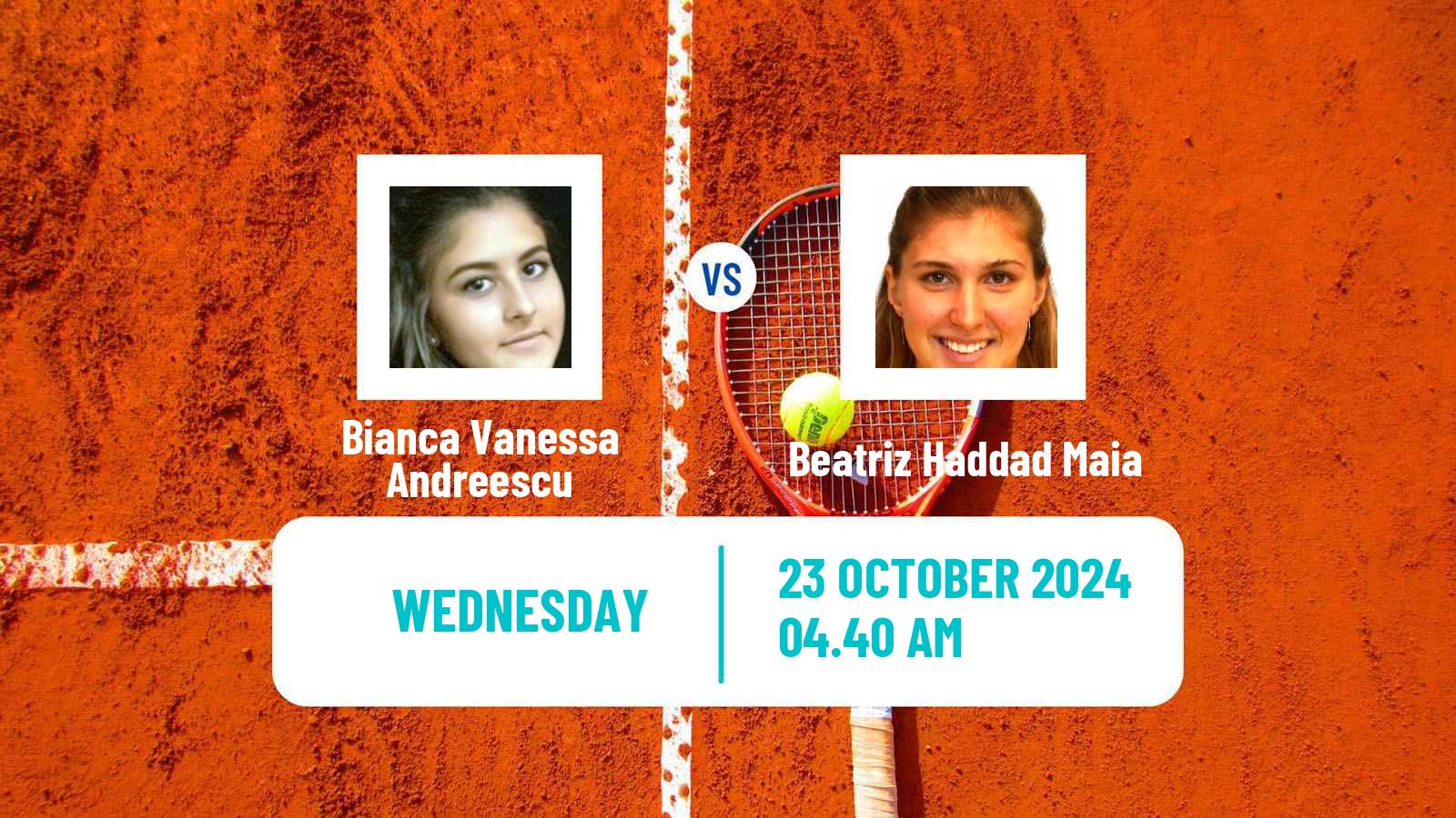 Tennis WTA Tokyo Bianca Vanessa Andreescu - Beatriz Haddad Maia