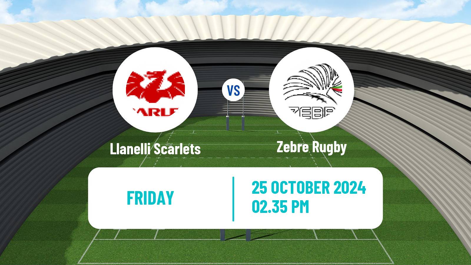 Rugby union United Rugby Championship Llanelli Scarlets - Zebre