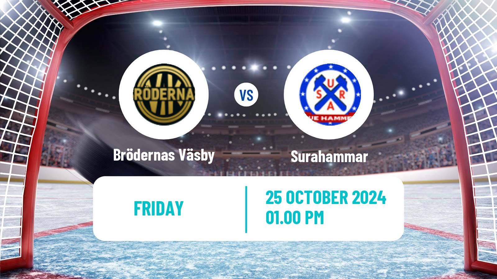 Hockey Swedish HockeyEttan Ostra Brödernas Väsby - Surahammar