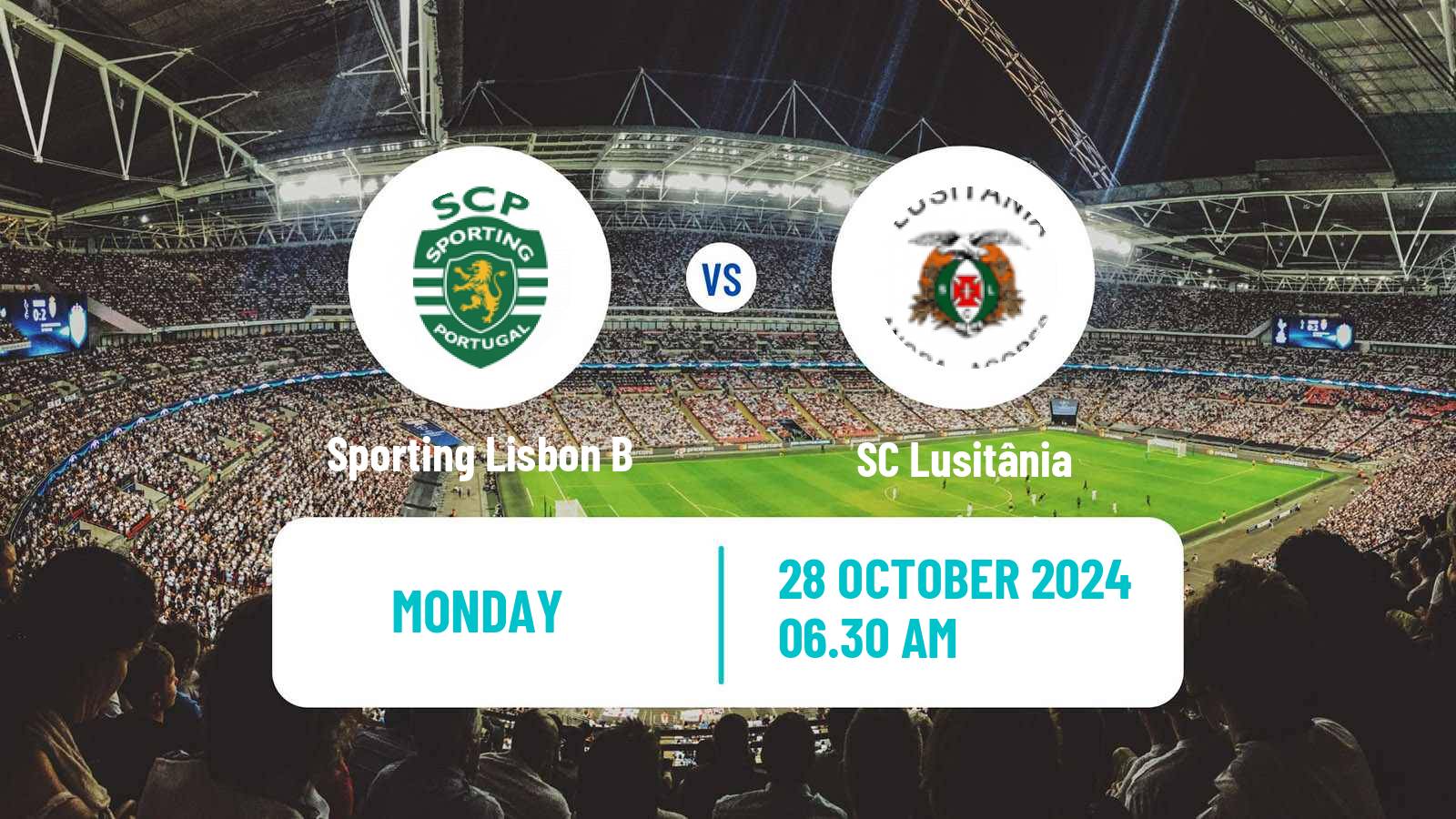 Soccer Portuguese Liga 3 Sporting Lisbon B - SC Lusitânia