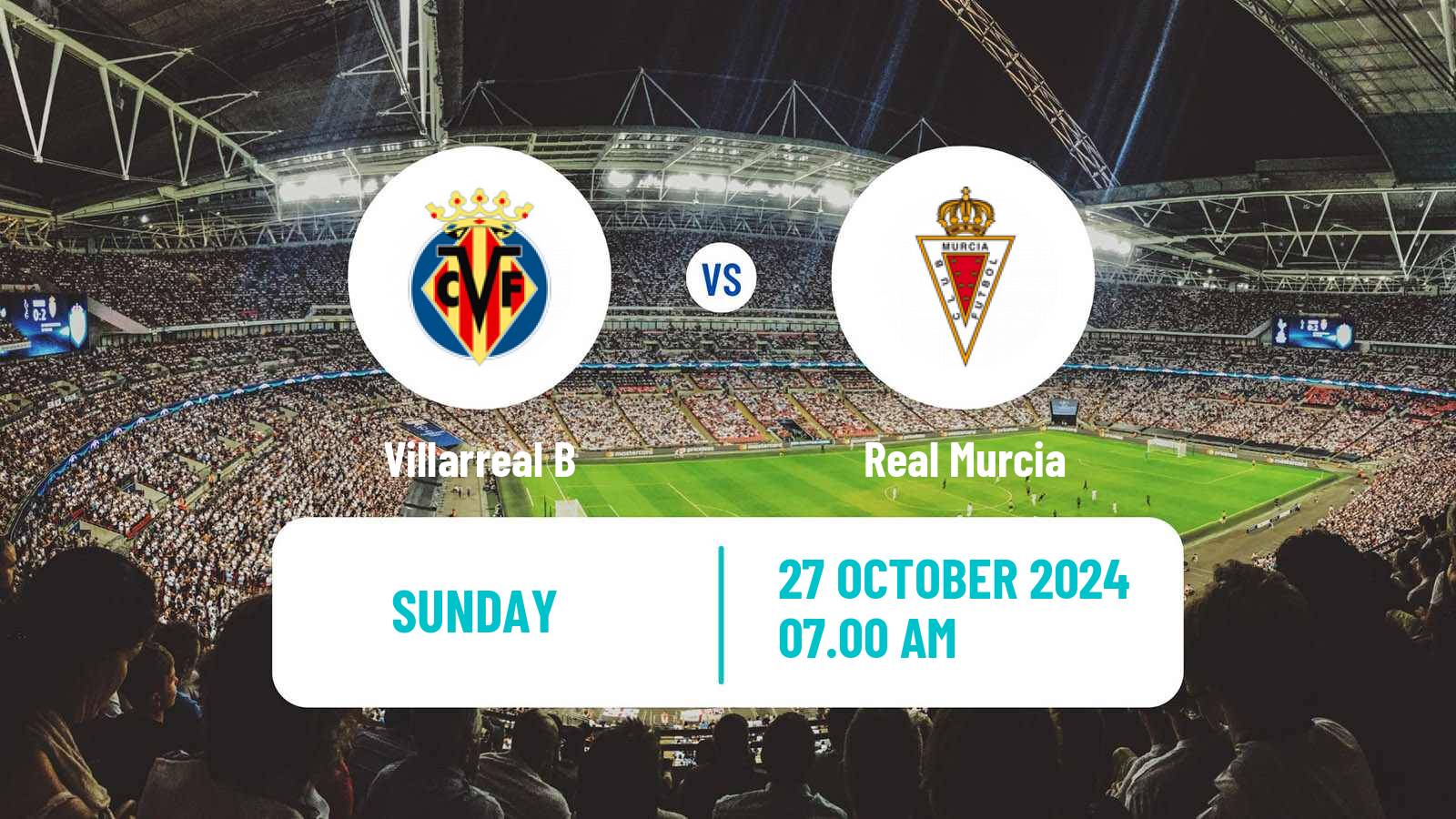 Soccer Spanish Primera RFEF Group 2 Villarreal B - Real Murcia