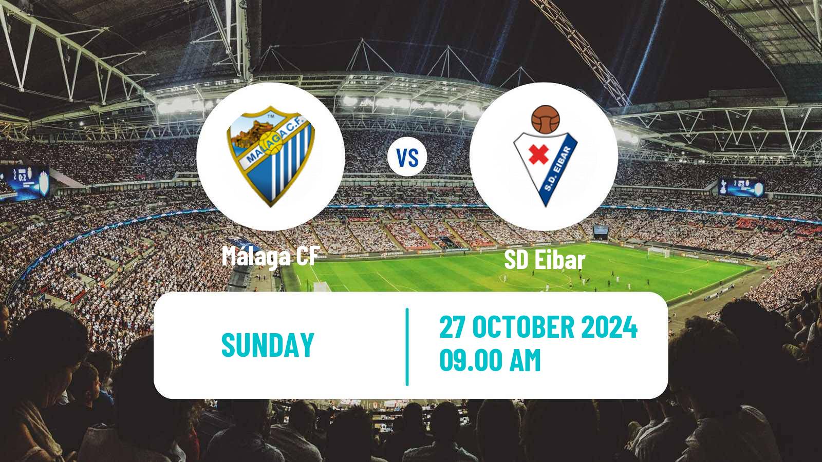 Soccer Spanish LaLiga2 Málaga - Eibar