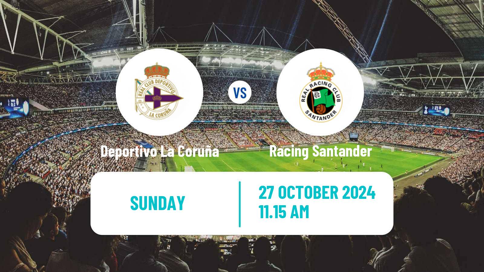 Soccer Spanish LaLiga2 Deportivo La Coruña - Racing Santander