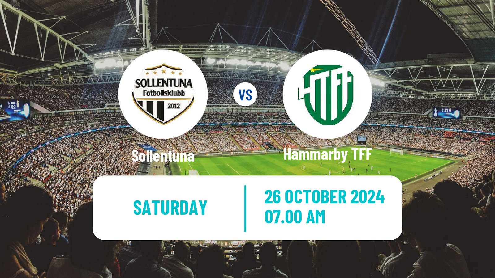 Soccer Swedish Division 1 Norra Sollentuna - Hammarby TFF