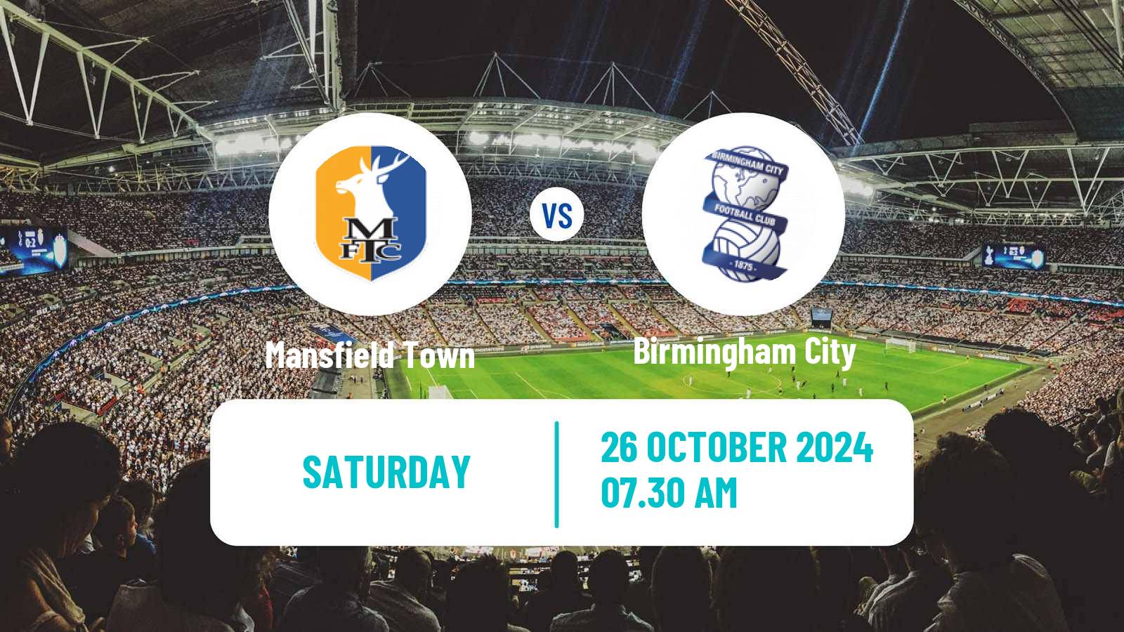 Soccer English League One Mansfield Town - Birmingham City