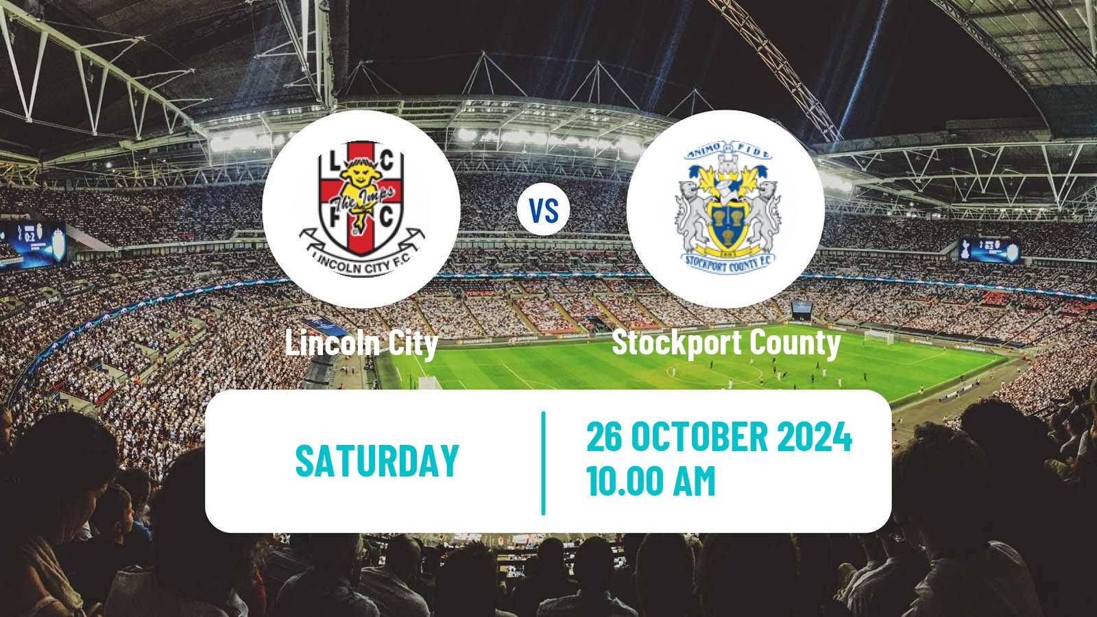 Soccer English League One Lincoln City - Stockport County