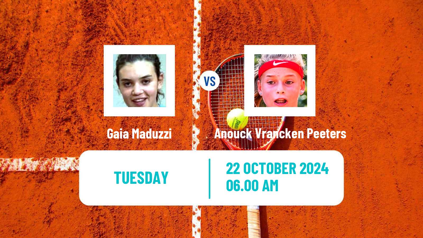 Tennis ITF W15 Bol 4 Women Gaia Maduzzi - Anouck Vrancken Peeters