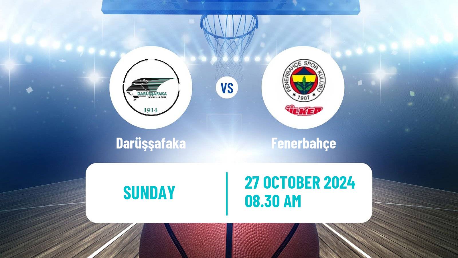 Basketball Turkish Basketball Super Ligi Darüşşafaka - Fenerbahçe