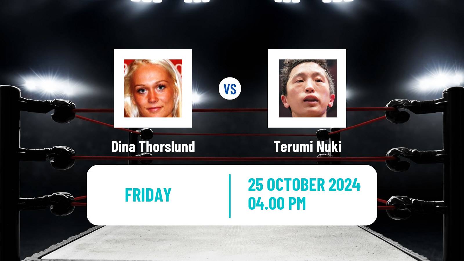 Boxing Bantamweight WBC WBO Titles Women Dina Thorslund - Terumi Nuki