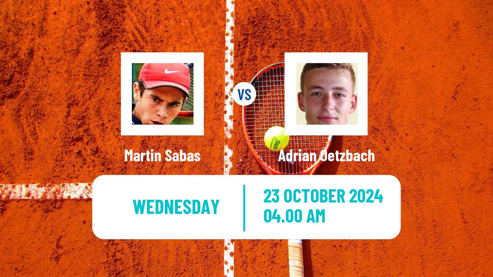 Tennis ITF M25 Sarreguemines Men Martin Sabas - Adrian Oetzbach