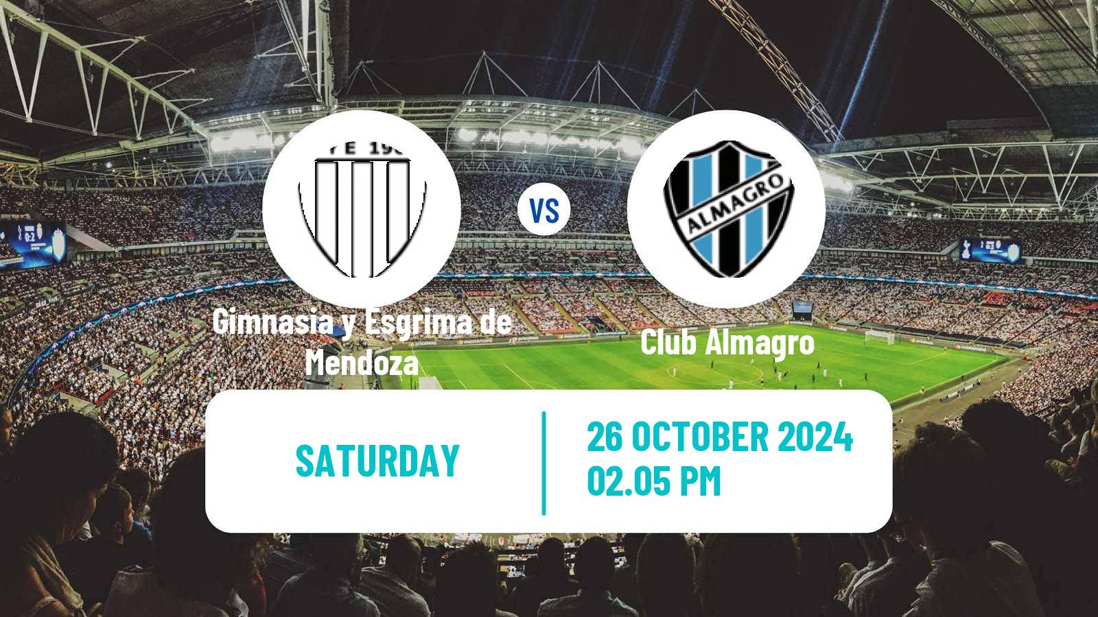 Soccer Argentinian Primera Nacional Gimnasia y Esgrima de Mendoza - Club Almagro