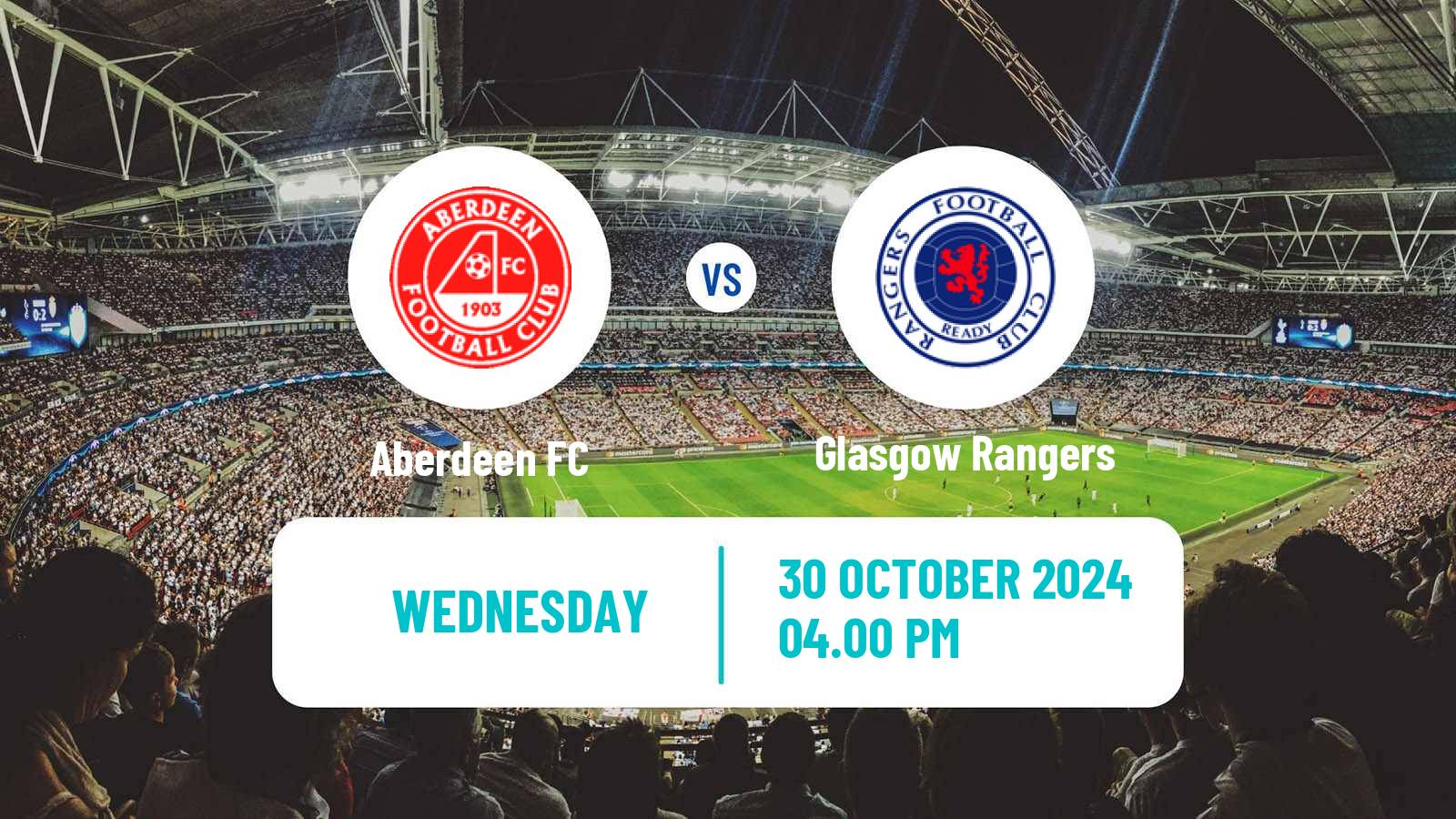 Soccer Scottish Premier League Aberdeen - Glasgow Rangers