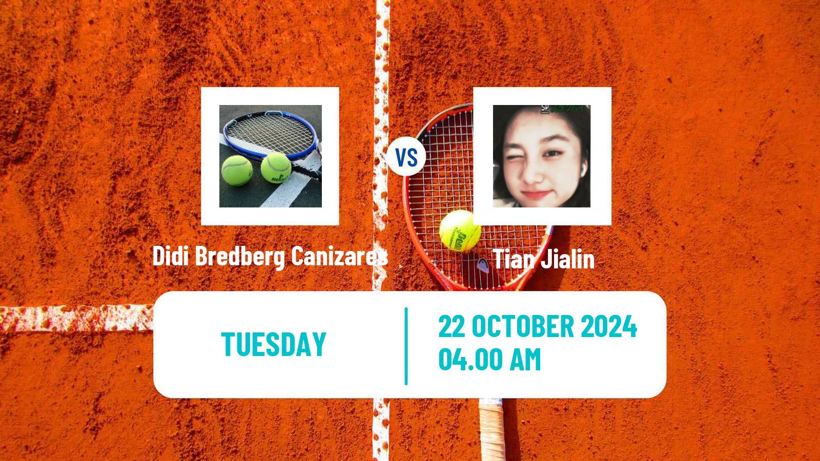 Tennis ITF W15 Villena Women Didi Bredberg Canizares - Tian Jialin