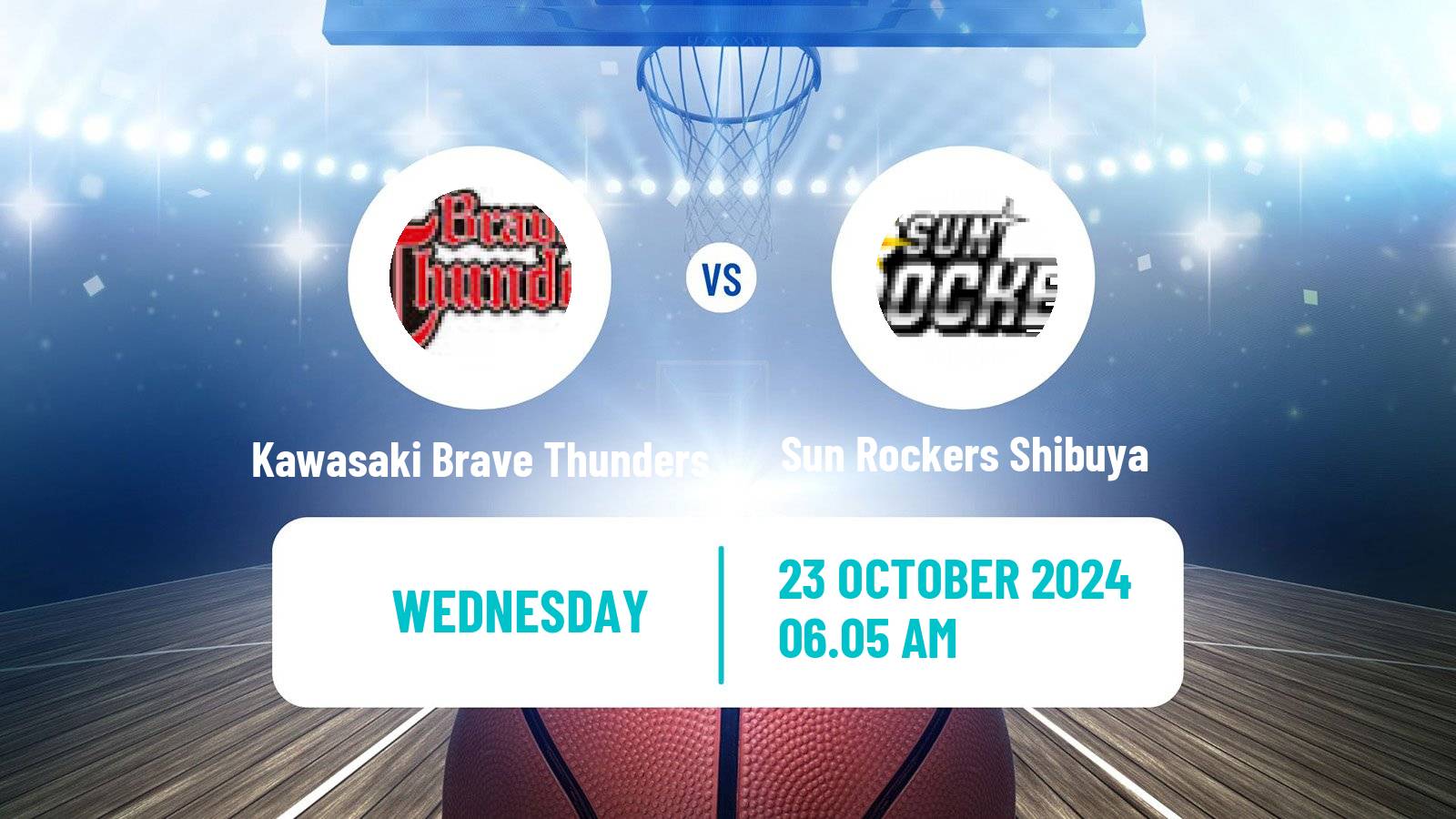 Basketball BJ League Kawasaki Brave Thunders - Sun Rockers Shibuya