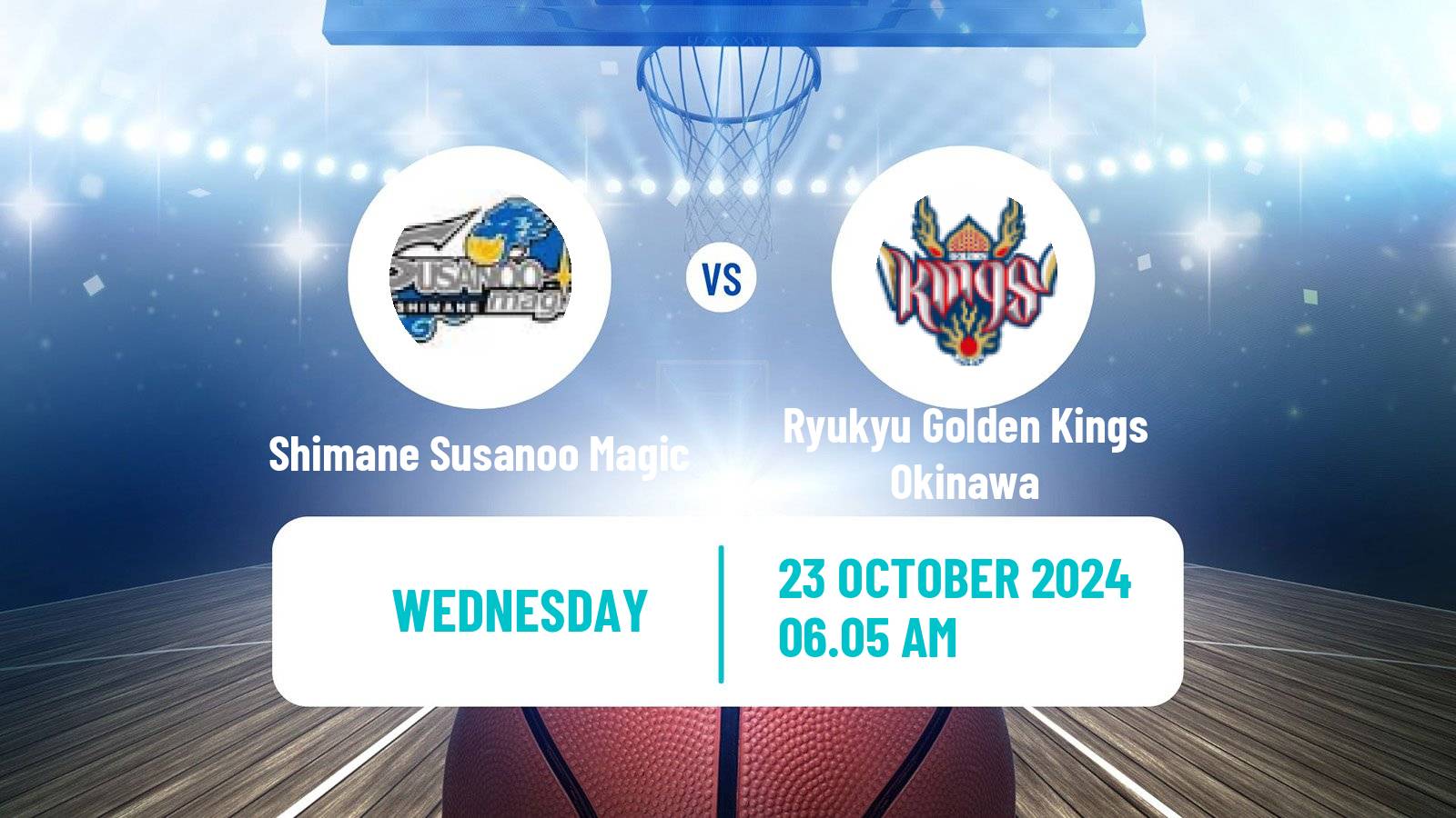 Basketball BJ League Shimane Susanoo Magic - Ryukyu Golden Kings Okinawa