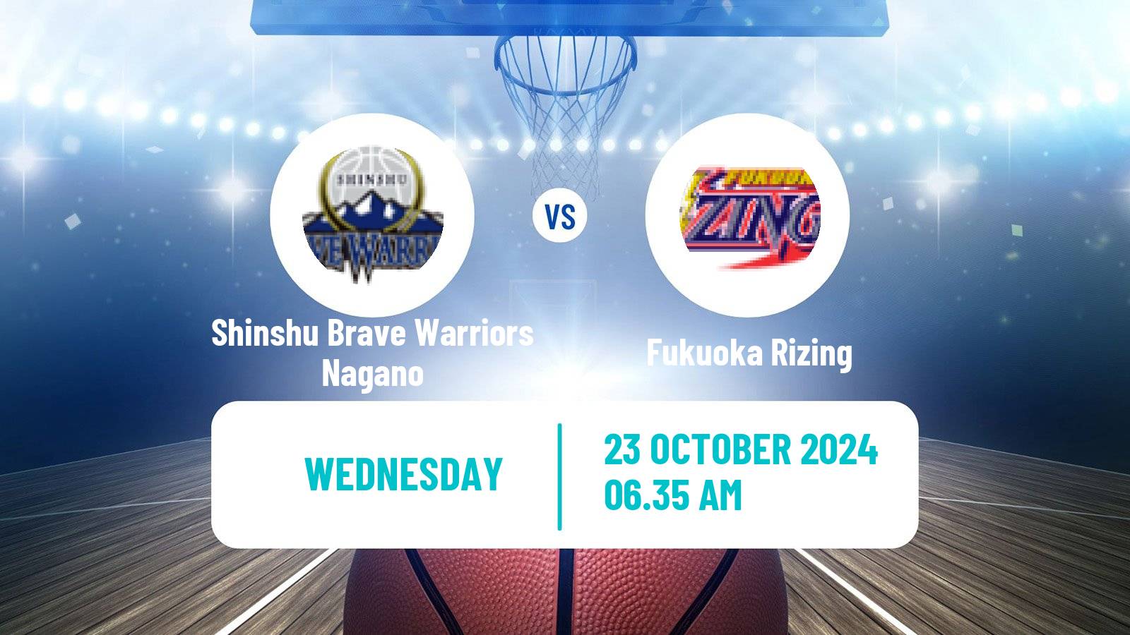 Basketball Japan B2 League Basketball Shinshu Brave Warriors Nagano - Fukuoka Rizing