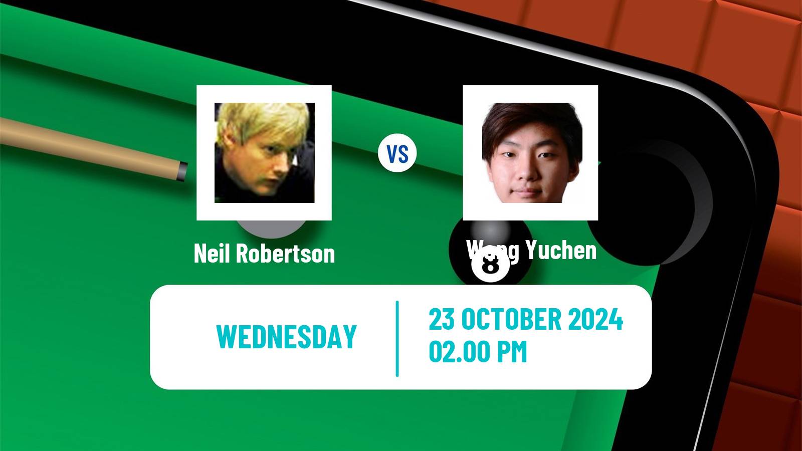 Snooker Northern Ireland Open Neil Robertson - Wang Yuchen