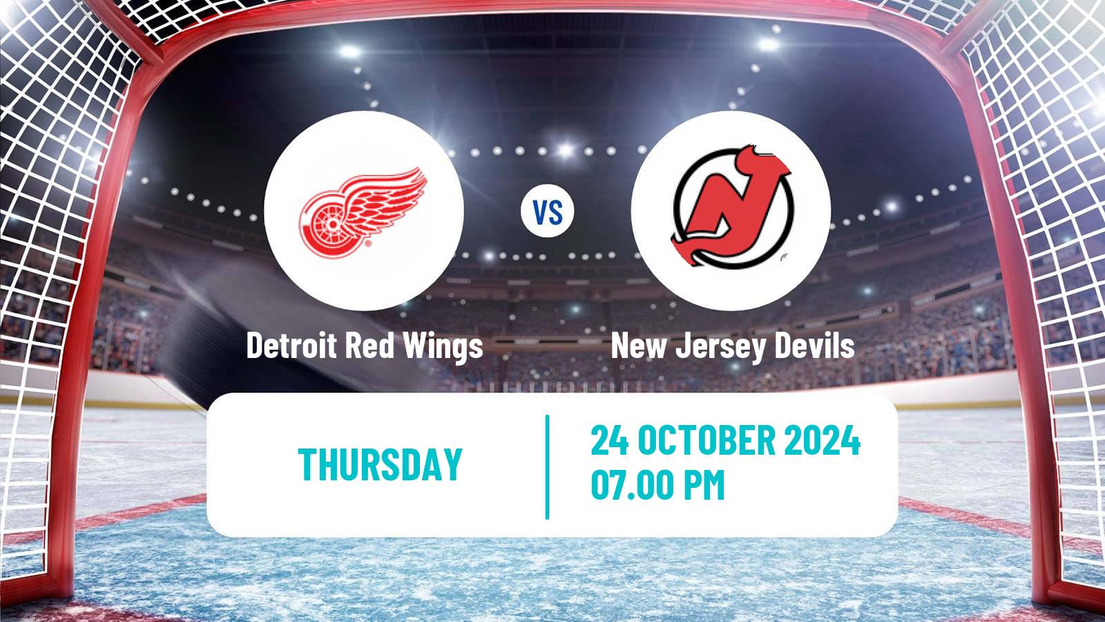 Hockey NHL Detroit Red Wings - New Jersey Devils