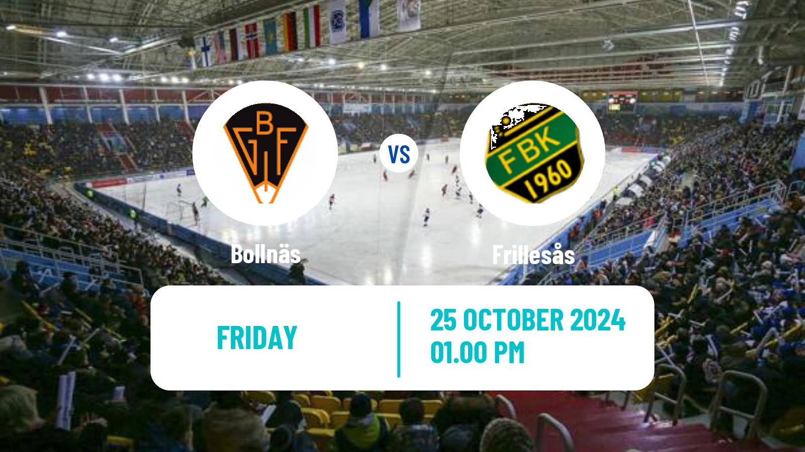 Bandy Swedish Elitserien Bandy Bollnäs - Frillesås