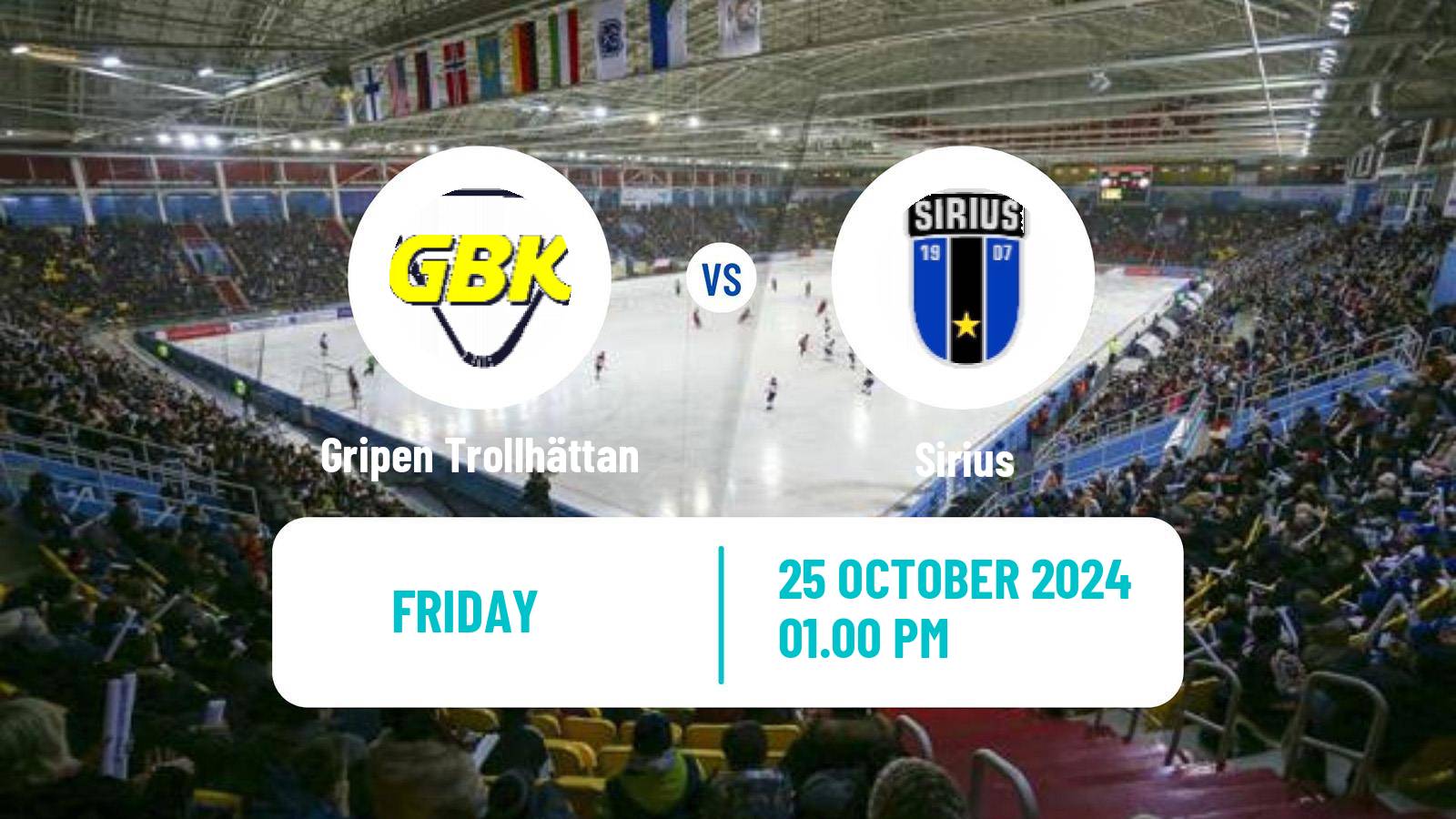 Bandy Swedish Elitserien Bandy Gripen Trollhättan - Sirius