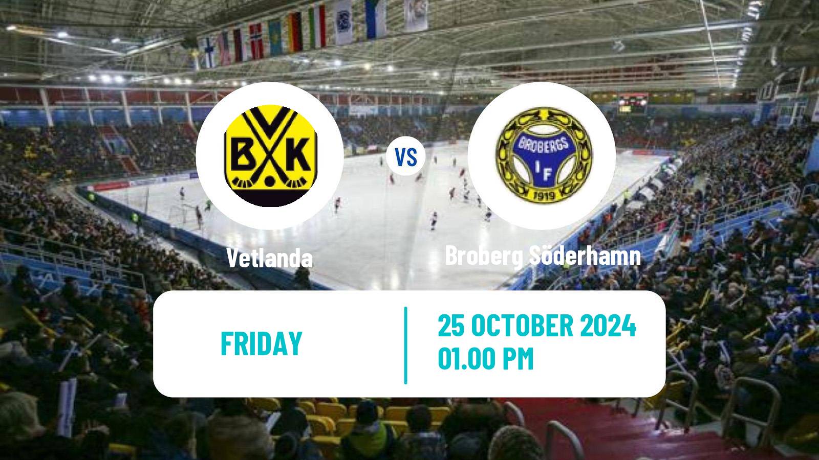 Bandy Swedish Elitserien Bandy Vetlanda - Broberg Söderhamn