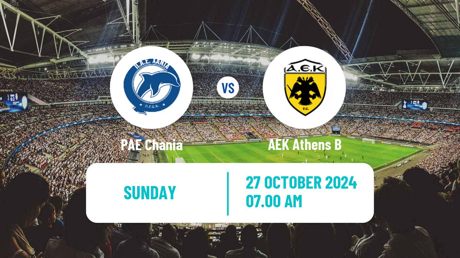 Soccer Greek Super League 2 PAE Chania - AEK B