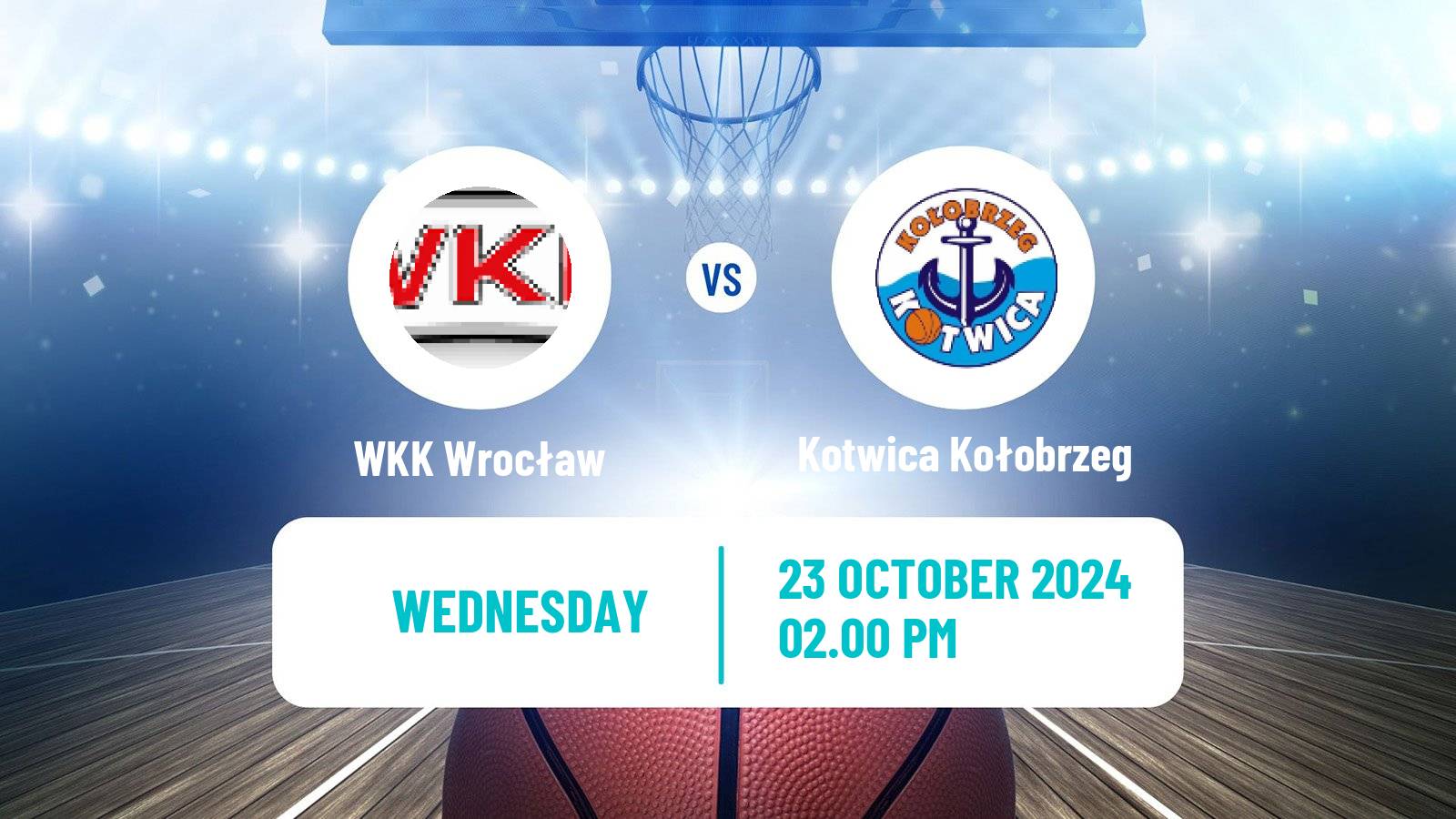 Basketball Polish 1 Liga Basketball WKK Wrocław - Kotwica Kołobrzeg