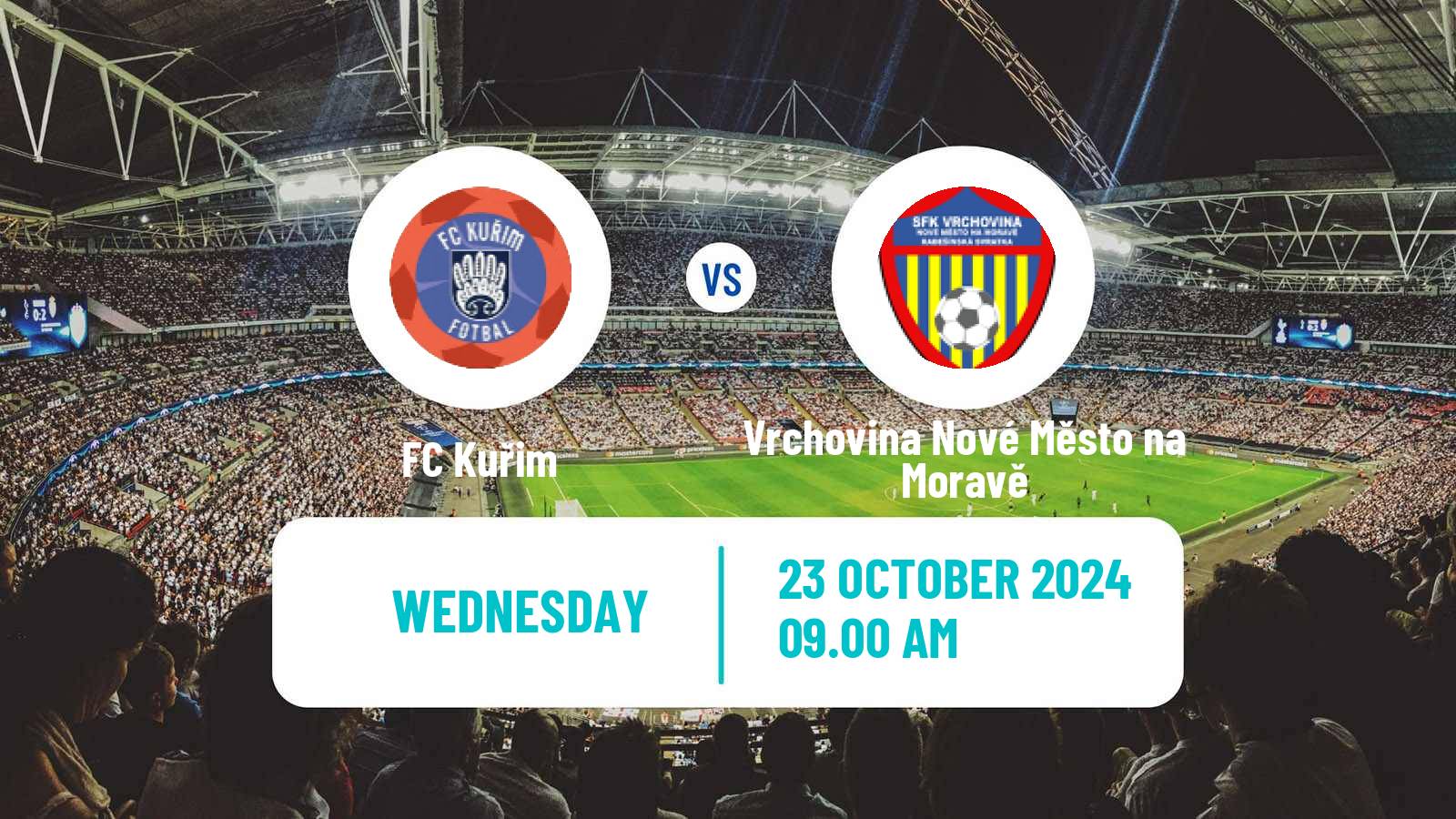 Soccer Czech Division D Kuřim - Vrchovina Nové Město na Moravě